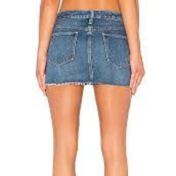 LOVERS + Friends Alex Mini Skirt Ximeno Denim 28 - Picture 3 of 14
